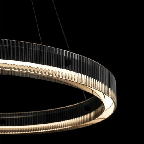 lustre led minimaliste avec anneau moderne et ombre créative - vue 5 sur 13