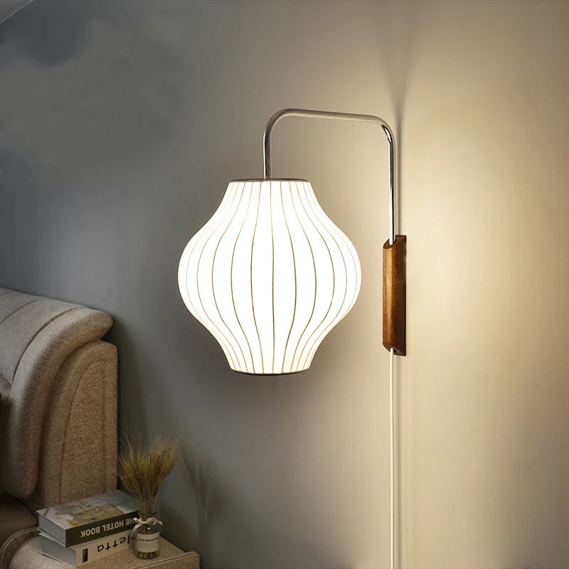 applique murale moderne nelson ball en tissu de soie pour hôtel - vue 3 sur 10