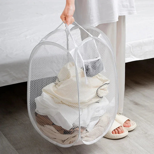 panier à linge pliable ventilé grande capacité portable - vue 4 sur 7