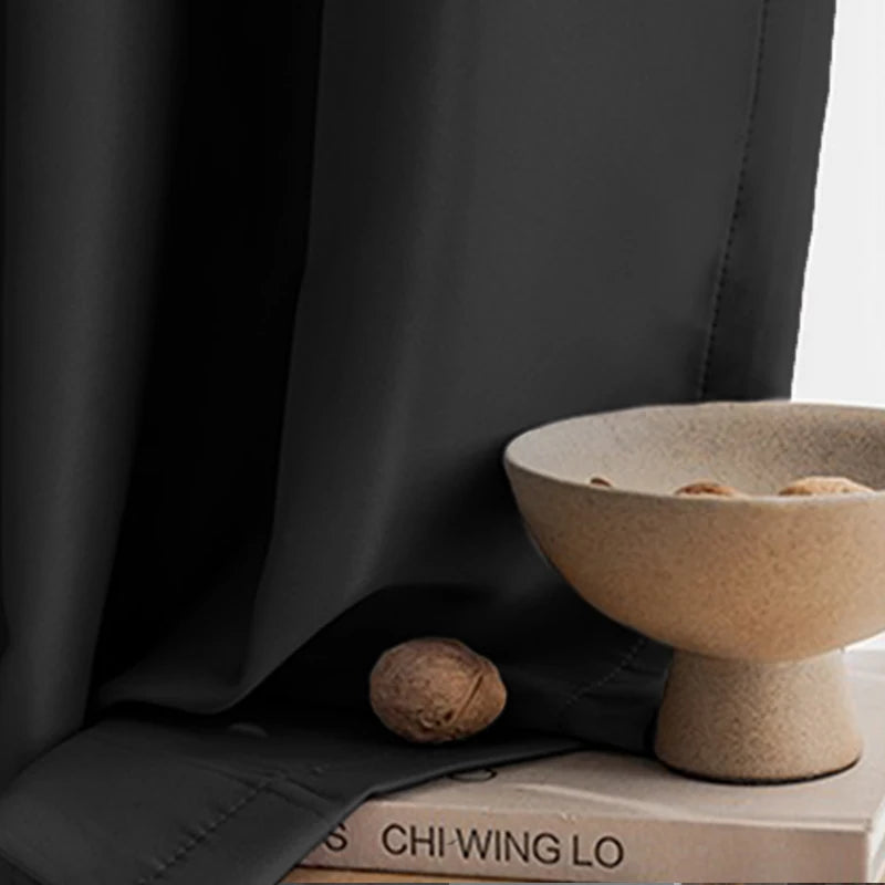 Rideau occultant court moderne pour cuisine chambre salon - vue 3 sur 10