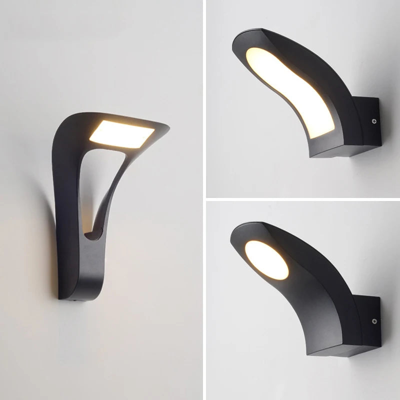 10W LED Wall Light IP65 Outdoor Waterproof Garden Wall Lamp Indoor Corridor Bedroom Living Room Decoration Lighting Aluminum - vue 2 sur 9