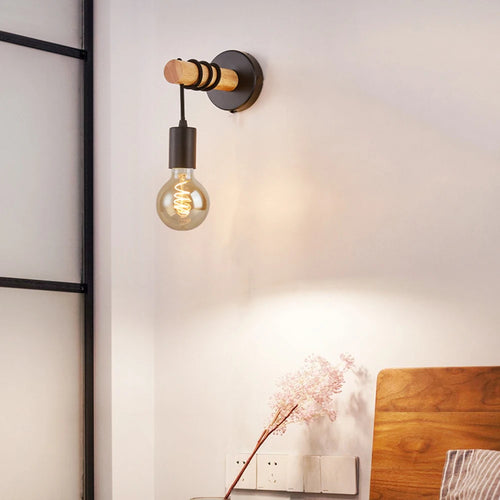 Applique murale d'intérieur minimaliste moderne en bois - vue 6 sur 6