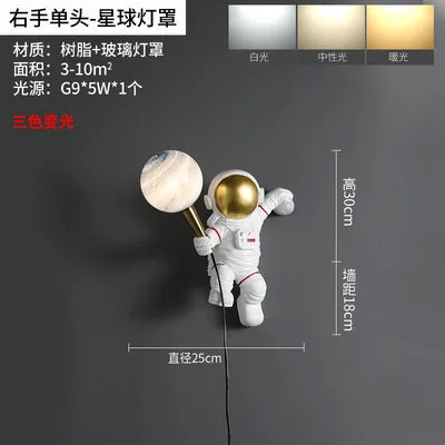 applique murale astronaute décoration chambre enfant créative - vue 13 sur 21