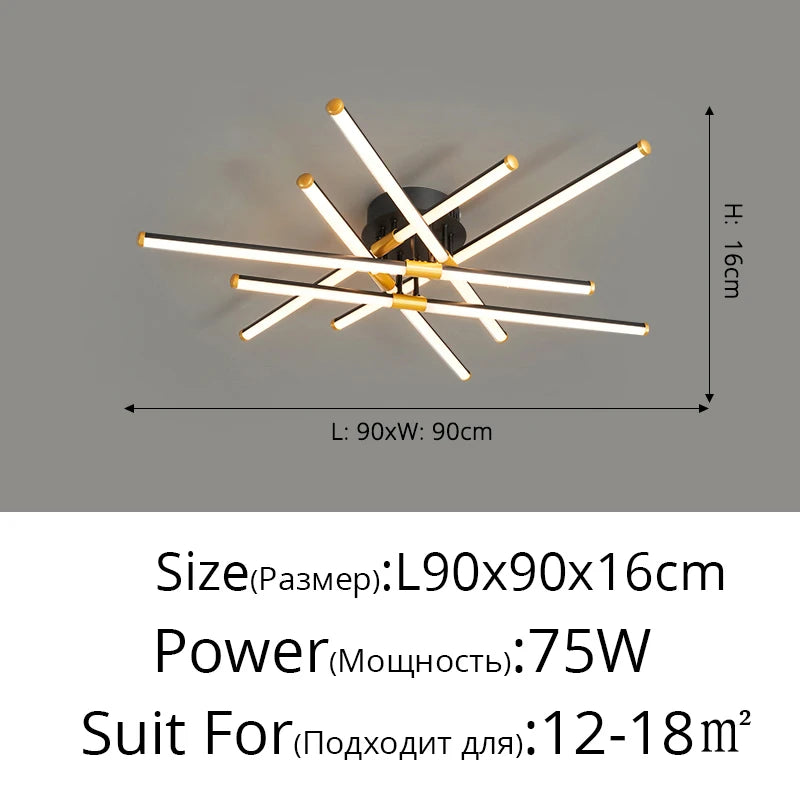 led plafonnier luminaire intérieur chambre salon hall cuisines - vue 11 sur 15