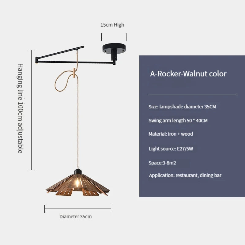 plafonnier en bois rétractable pour décoration intérieure lumineuse - vue 18 sur 18