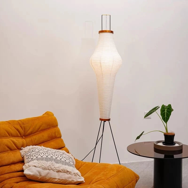 lampadaire en papier de riz design japonais pour intérieur moderne - vue 5 sur 7