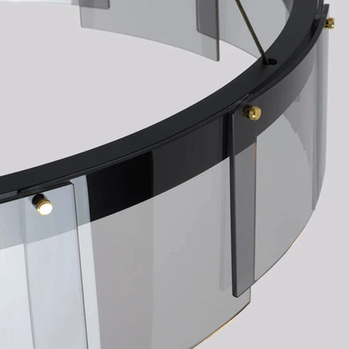 lustre design led en verre stratos pour intérieur - vue 6 sur 7