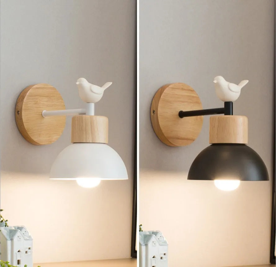 applique murale moderne en bois et fer pour intérieur - vue 3 sur 14