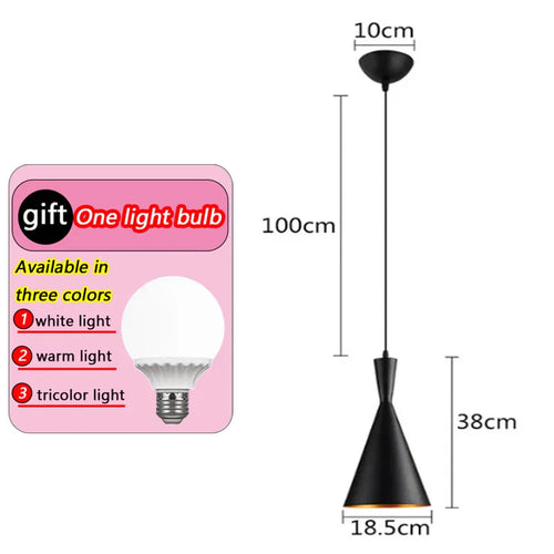 lustre moderne simple en fer pour maison restaurant - vue 13 sur 14