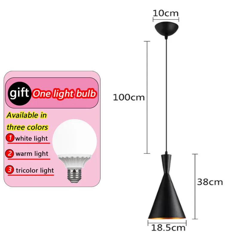 lustre moderne simple en fer pour maison restaurant - vue 13 sur 14