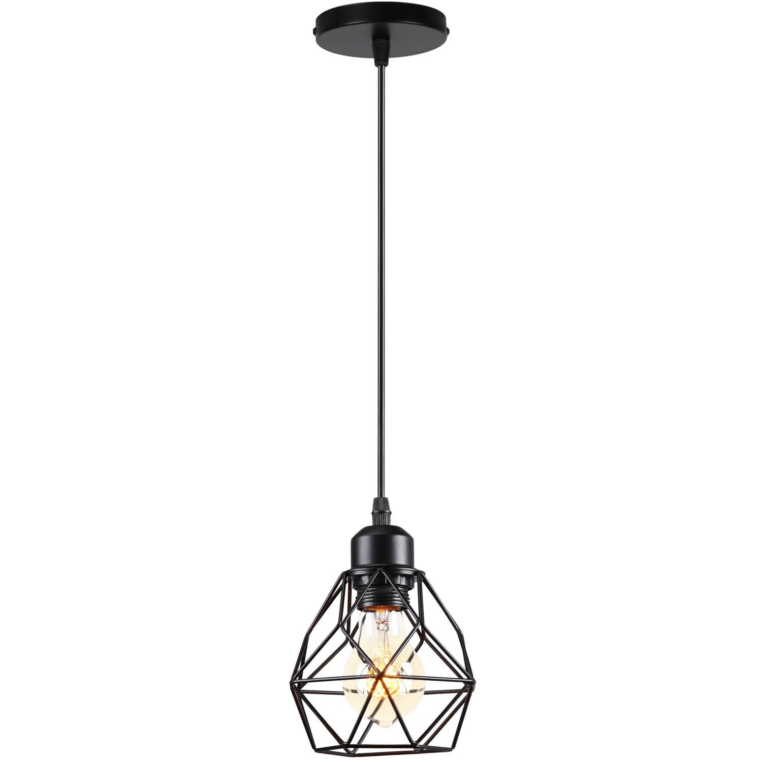 suspension vintage en métal abat-jour cage pour éclairage intérieur - vue 15 sur 24