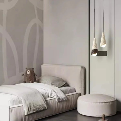 suspension en céramique pour chambre d enfant créative lampe à LED - vue 2 sur 8