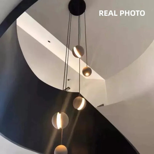 Wabi Sabi – lampe suspendue au Design nordique lune/planète - vue 5 sur 14