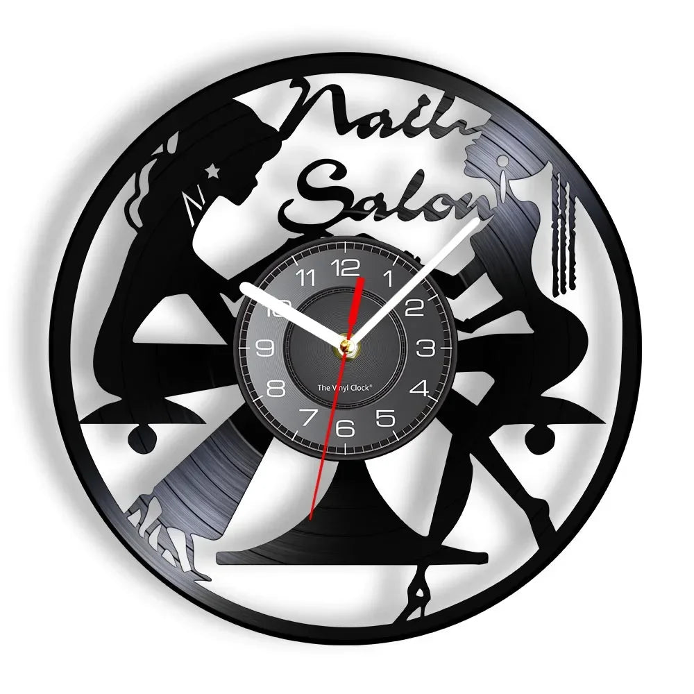horloge murale vinyle pour salon de manucure et beauté - vue 21 sur 31