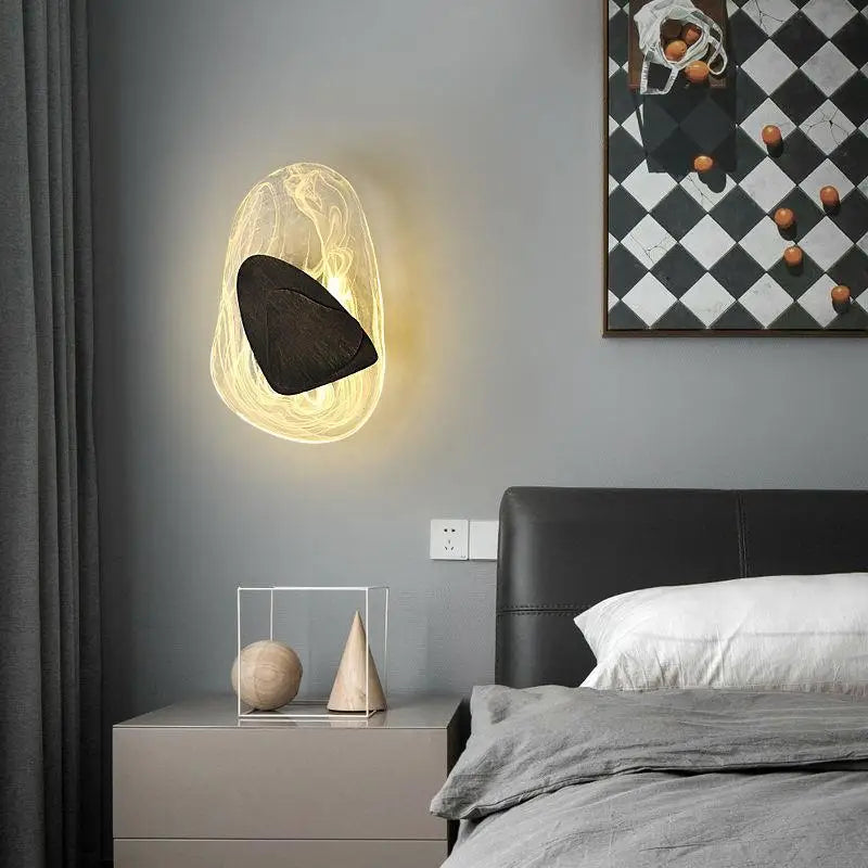 applique murale LED créative en verre pour décoration artistique - vue 3 sur 8