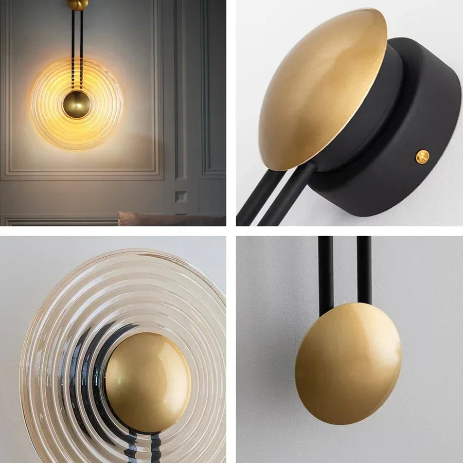 applique murale led nordique à ondulations design moderne et simple - vue 5 sur 10