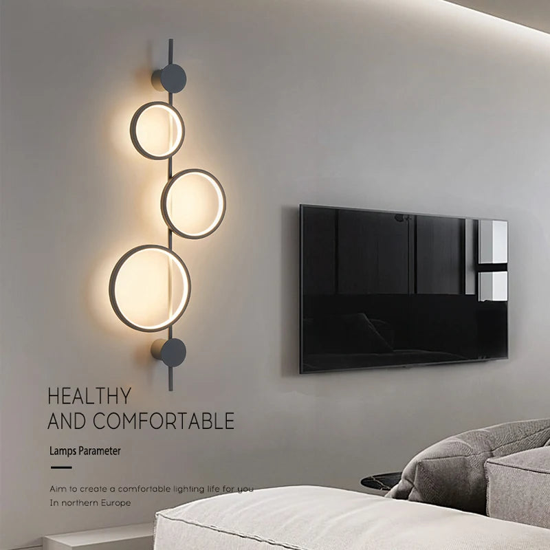 applique murale nordique à led design moderne pour décoration intérieure - vue 3 sur 8