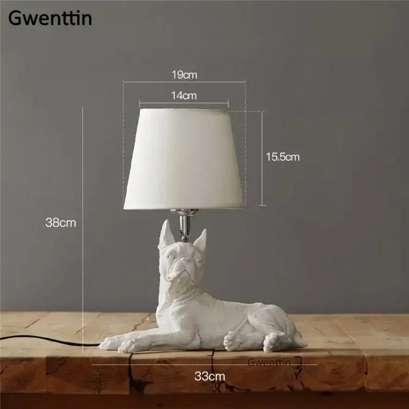 lampe de table moderne pour chiot en résine décorative - vue 11 sur 16