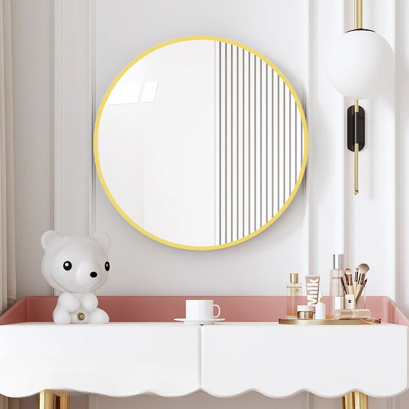 miroir décoratif nordique rond pour salle de bain - vue 3 sur 8