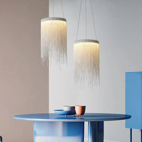 lustre de luxe à pampilles pour intérieur moderne et élégant - vue 3 sur 7