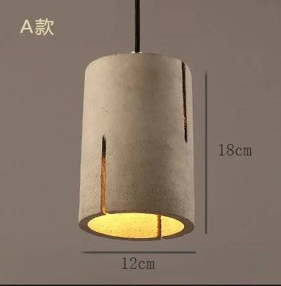 suspension industrielle rétro en ciment pour décoration intérieure - vue 8 sur 9