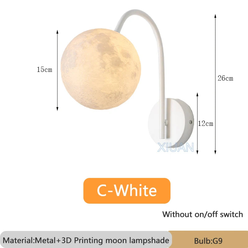 applique murale nordique en bois avec cordon interrupteur design coton - vue 13 sur 14