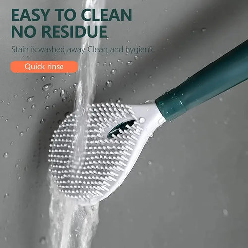 ensemble brosse de toilette avec support mural et manche long - vue 4 sur 8