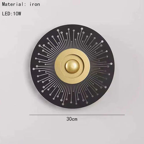 applique murale led ronde art déco pour ambiance chaleureuse - vue 11 sur 12