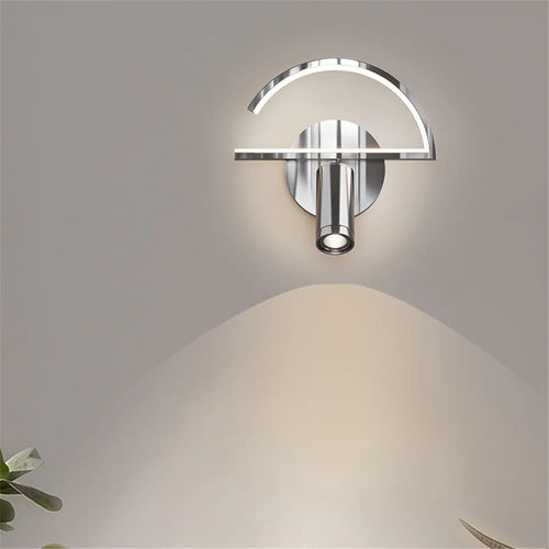 applique murale à led moderne en chrome pour intérieur design - vue 7 sur 16