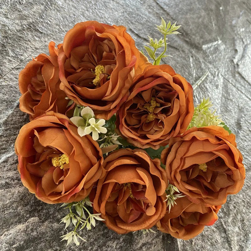 bouquet de roses en soie pour mariage et décoration intérieure - vue 8 sur 19