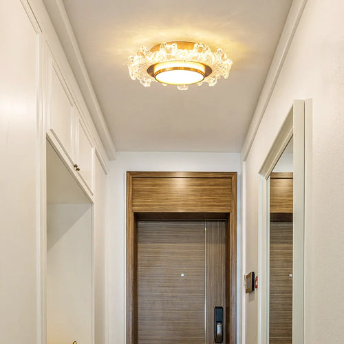 lustre moderne led en verre cristal pour décoration maison - vue 4 sur 10