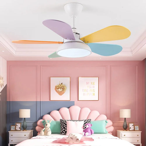 suspension ventilateur led moderne avec télécommande - vue 3 sur 8