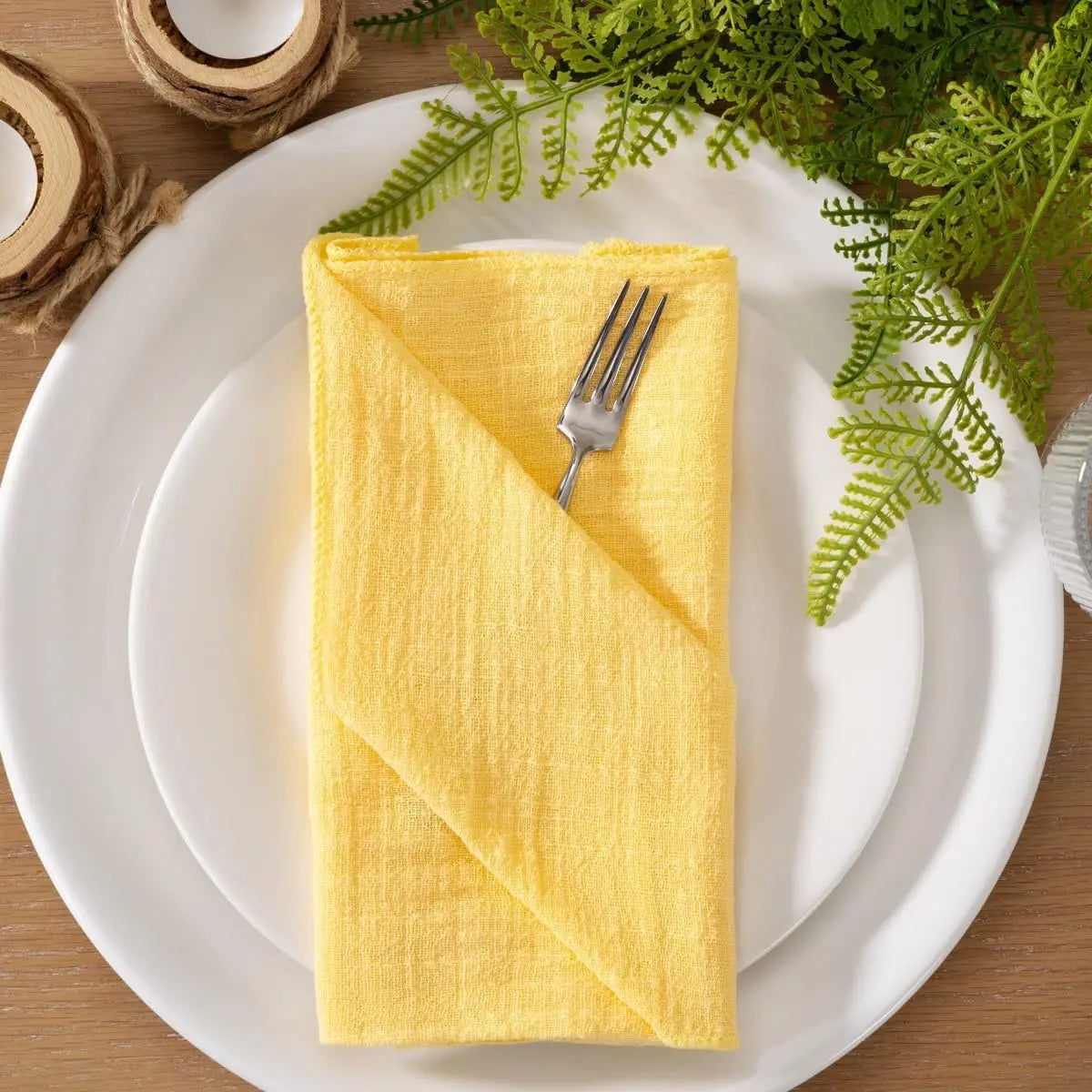 Serviette de table gaze de coton artisanal lot