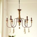 lustre industriel en résine antique avec bougeoirs à led