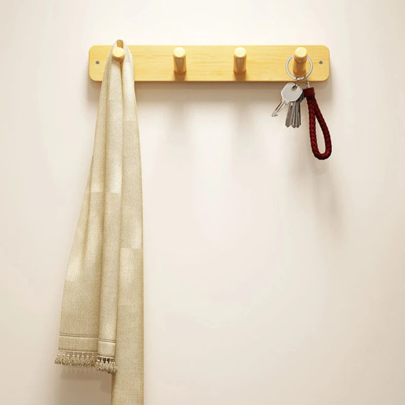 portemanteaux en bambou double couche pour rangement créatif - vue 4 sur 10