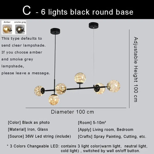 lustre led moderne design nordique pour décoration intérieure - vue 13 sur 18