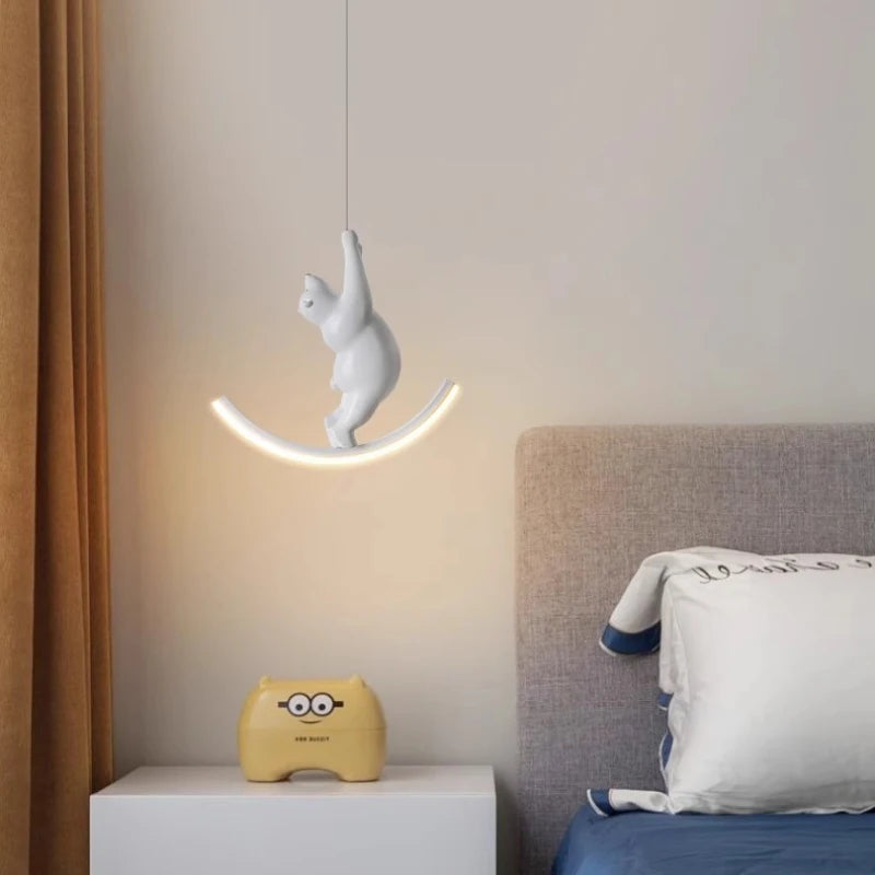 lustre mignon animaux lampes de chevet pour enfants décoration moderne - vue 3 sur 10