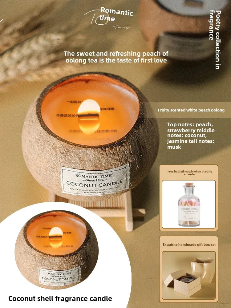 coffret cadeau bougie parfumée noix de coco souvenir de noël - vue 14 sur 20