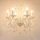 lampe à bougie en fer et cristal de luxe pour décoration intérieure