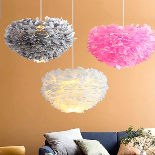 lustre moderne romantique led créative nordique suspendus éclairage - vue 2 sur 26