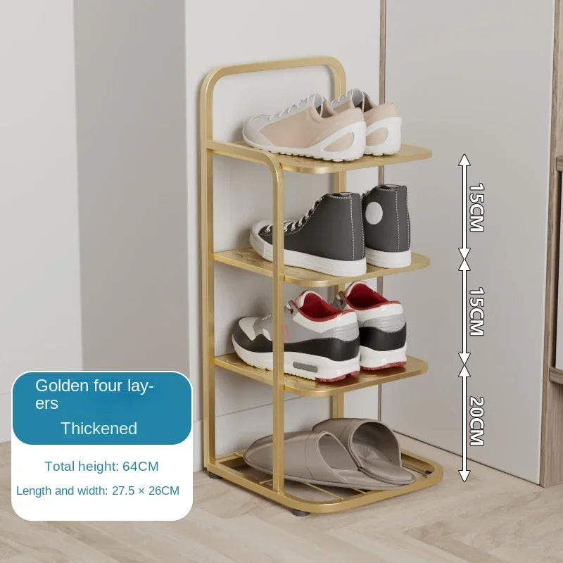 étagère à chaussures moderne en métal pour un rangement vertical élégant - vue 6 sur 12