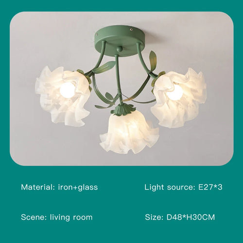 lustre nordique créatif à fleurs pour décoration intérieure - vue 11 sur 24