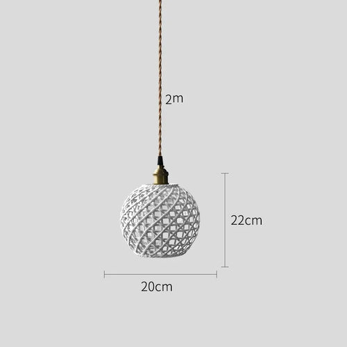 suspension LED blanc en céramique luminaires maison éclairage intérieur chambre salon à côté nordique moderne cuivre suspension lampe - vue 15 sur 23