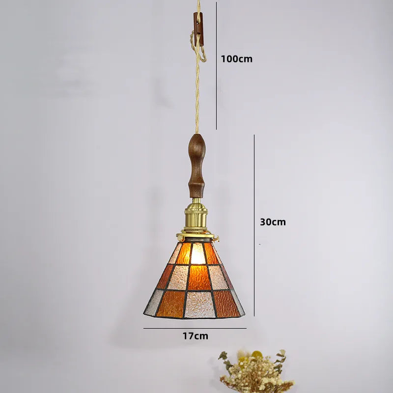suspension nordique en cuivre avec verre teinté pour intérieur élégant - vue 10 sur 14