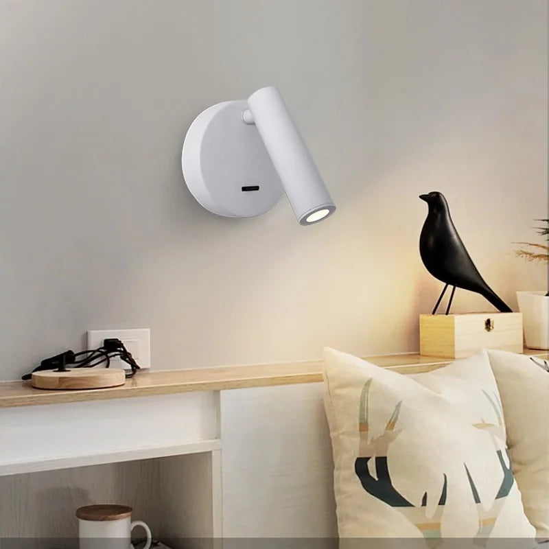 Applique murale led moderne réglable rotative pour lecture - vue 6 sur 12
