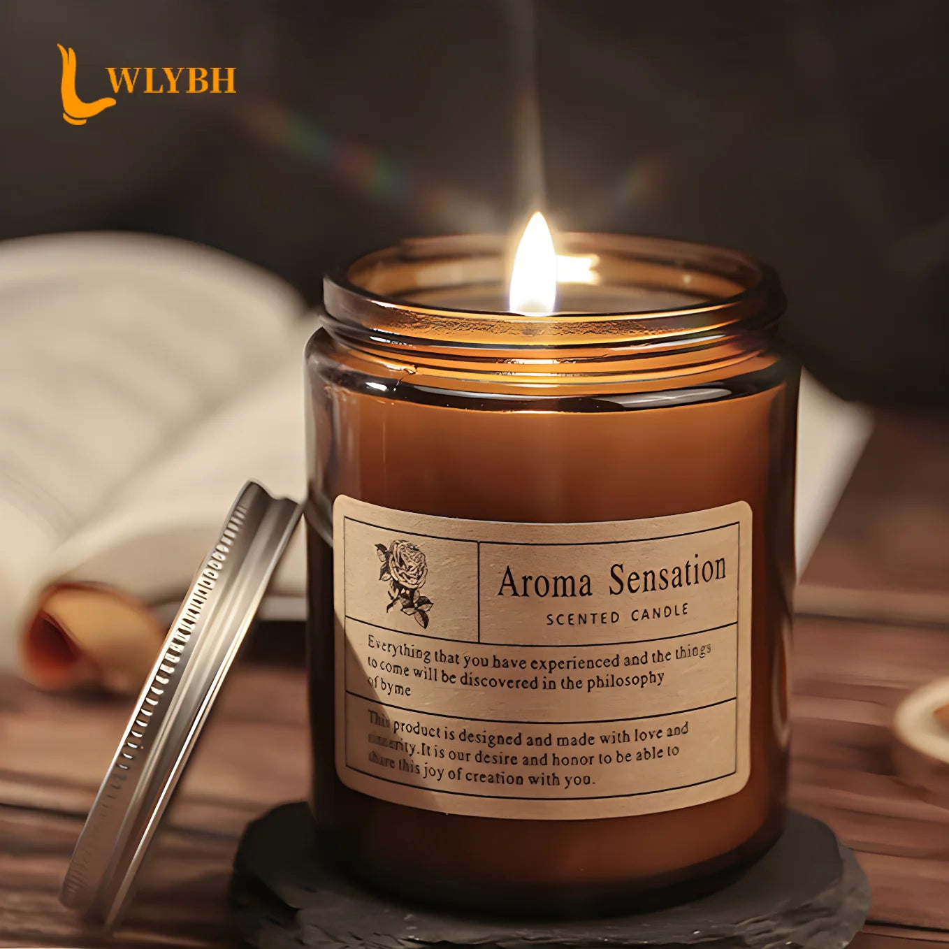 bougie parfumée en cire de soja pour mariage et fête - vue 1 sur 17