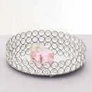 plateau rond en verre pour rangement et décoration