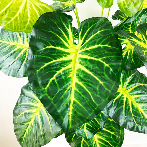 tortue tropicale artificielle avec branches et feuilles décoratives - vue 5 sur 9
