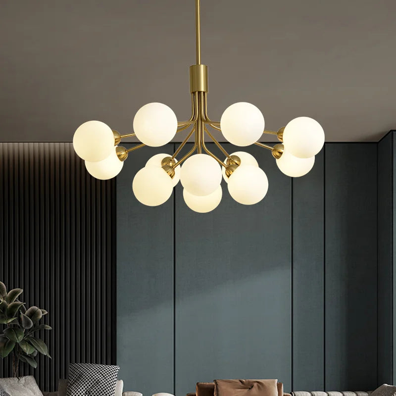 lustre boule de verre design pour intérieur moderne - vue 3 sur 12
