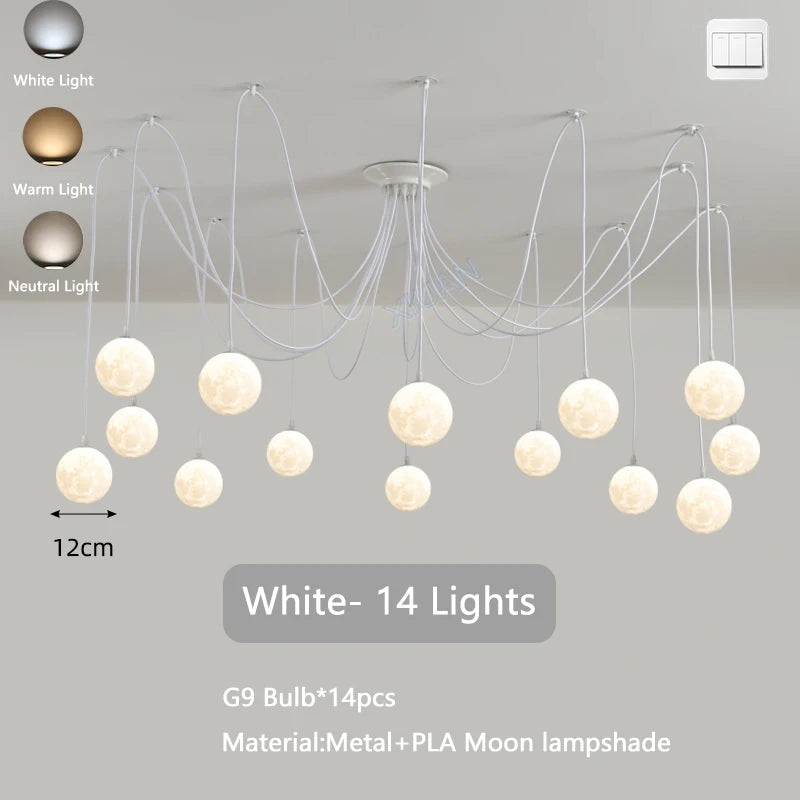 lustre multi lumières suspendues style nordique pour commerces